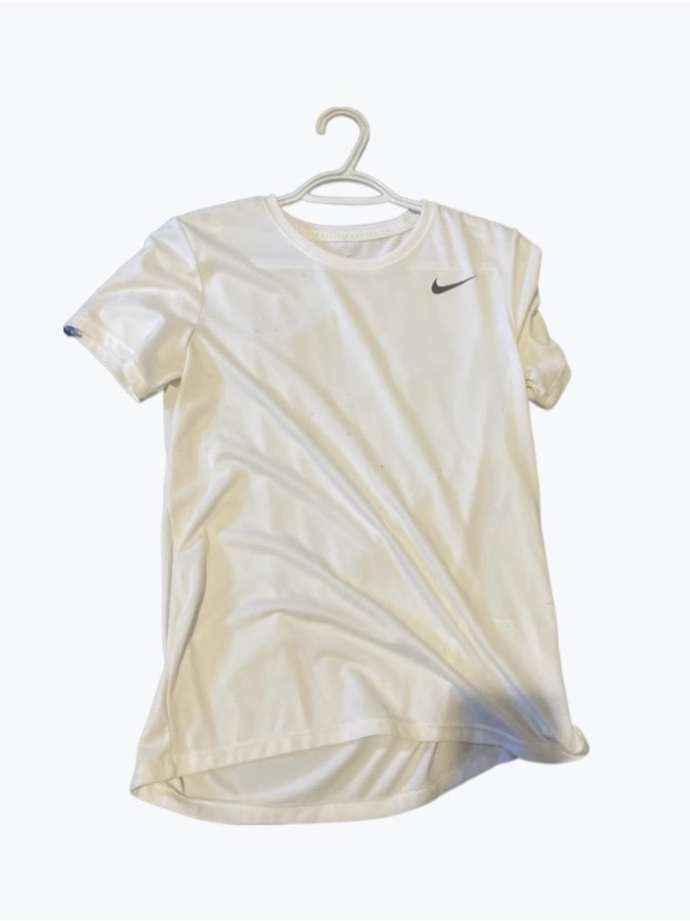 Nike White Short Sleeve Dri-FIT Tee with Swoosh